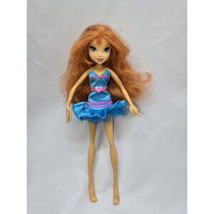 WINX CLUB DOLL - BLOOM Magic Wardrobe 2006 Mattel Rare- With Dress-Rooted Lashes